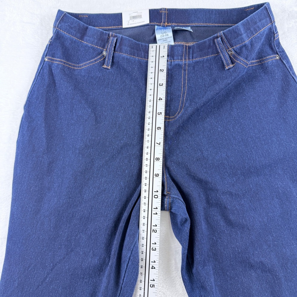Time and Tru Jeggings Dark Denim Pull-On Size L/G (12-14) - Picture 5 of 8